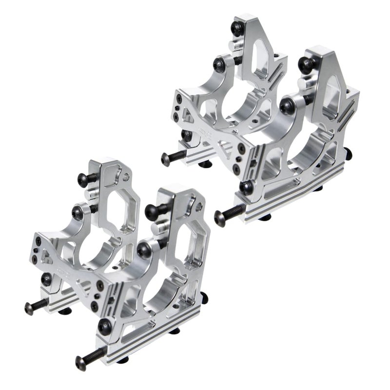 GTBRacing CNC الألومنيوم الأمامي الخلفي المركز التفاضلي جبل Diff علبة التروس دعامة لسيارة 1:5 RC 1/5 LOSI DBXL/DBXL-E V1.0 MTXL ترقية الجزء (فضي) - Image 1